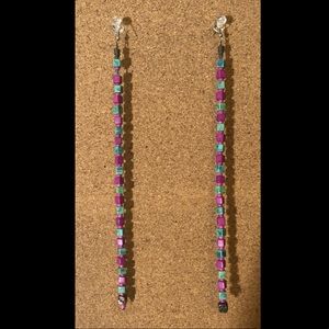 Blue purple earrings